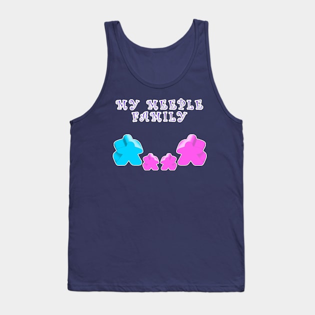 Meeple family 1 man 1 woman 2 girl Tank Top by MononcGeek